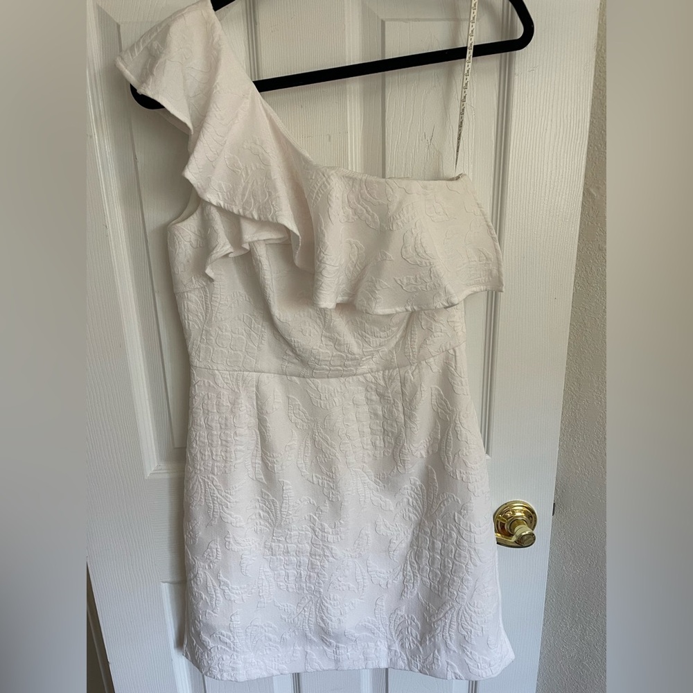 Lilly Pulitzer White One-Shoulder Sundress Cocktail